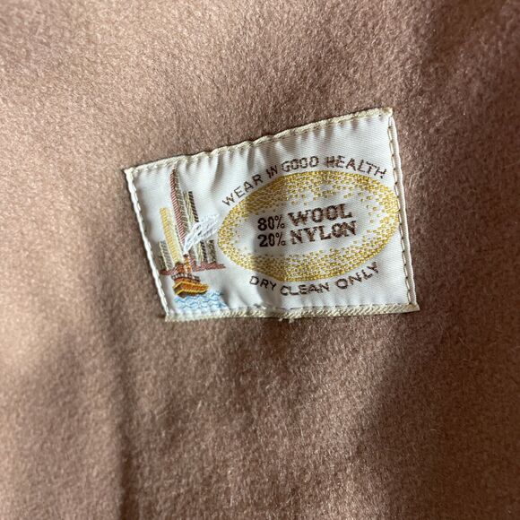 Wear in Good Health Classic Khaki Trench Coat  Button-Down Collared Outerwear 42 - Picture 9 of 9